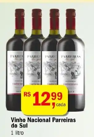 Vinho nacional Parreiras do Sul 1L