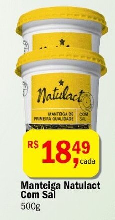 Ultrabox Manteiga Natulact Com Sal 500g oferta