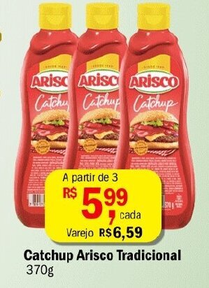 Ultrabox Catchup Arisco Tradicional 370g oferta