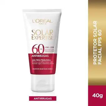 Farmácias Pague Menos Protetor solar facial loreal expertise antirrugas fps60 40g oferta