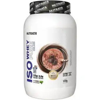 Pão de Açúcar Iso whey 100% isolado (900g) double chocolate - nutrata oferta