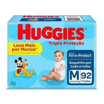Carrefour Fralda huggies tripla proteção m - 92 fraldas oferta
