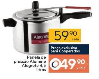 Coop Panela de Pressao Alumine Alegrete 4.5L oferta