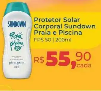 Protetor solar corporal sundown praia e piscina