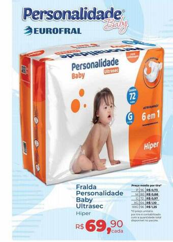 Hiper Farma Fralda personalidade baby ultrasec oferta