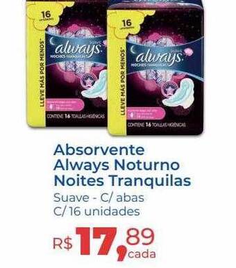 Hiper Farma Absorvente always noturno noites tranquilas oferta