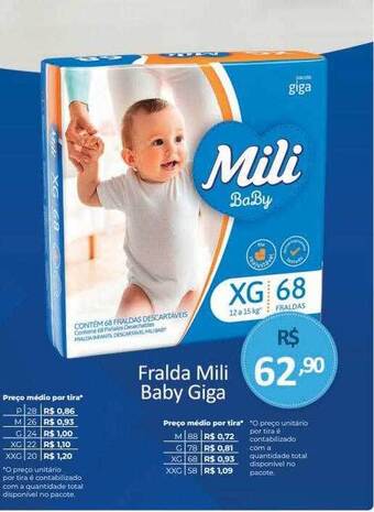 Hiper Farma Fralda mili baby giga oferta