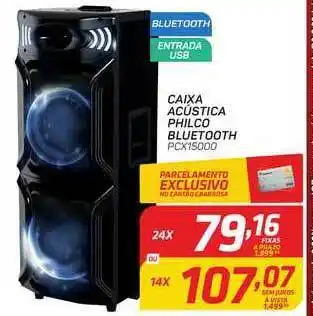 Caixa Acústica Philco Bluetooth