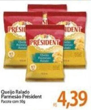 Queijo Ralado Parmesao President 50g