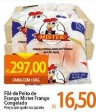 Atacadão File de Peito de Frango Mister Frango Congelado oferta
