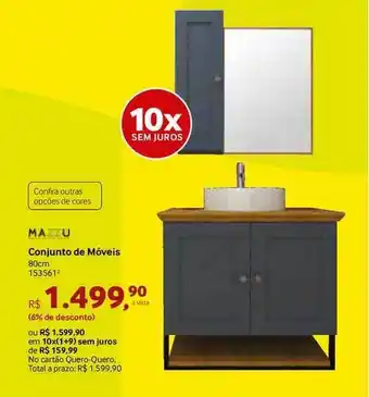 Quero Quero Mazzu Conjunto De Móveis oferta