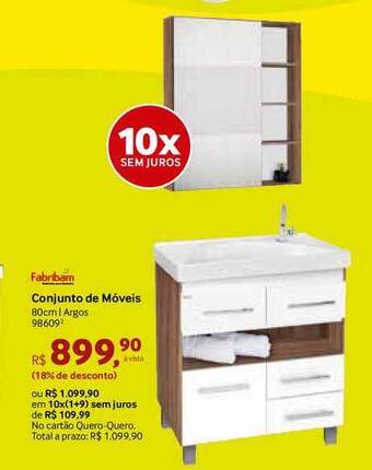 Quero Quero Conjunto De Móveis Fabribam oferta