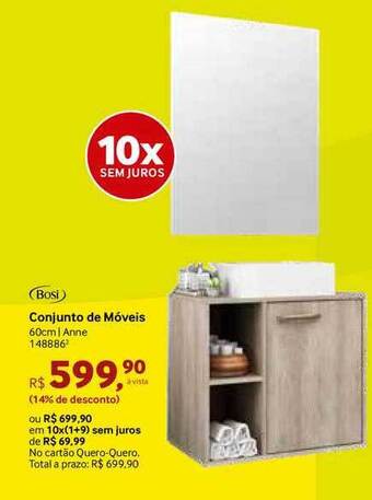 Quero Quero Conjunto De Móveis Bosi oferta