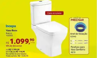Quero Quero Incepa Vaso Boss oferta