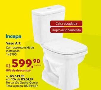 Quero Quero Incepa Vaso Art oferta