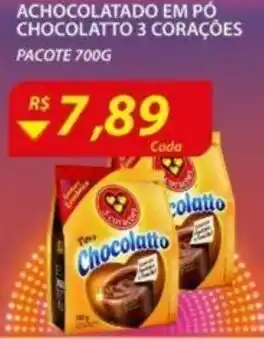 Assaí Atacadista Achocolatadoe em po Chocolatto 3 Coracoes 700g oferta