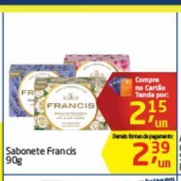 Tenda Atacado Sabonete francis 90g oferta