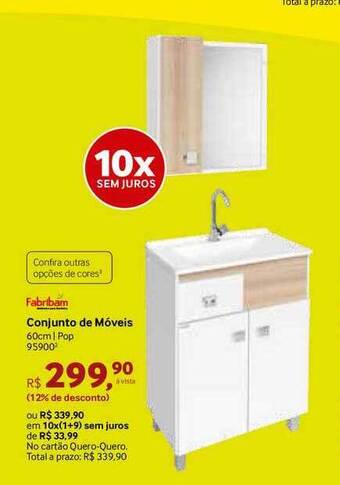 Quero Quero Conjunto De Móveis Fabribam oferta