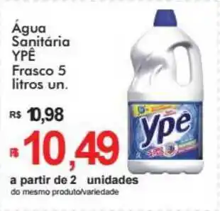 Supermercados Koch água Sanitária Ypê Frasco 5 Litros oferta