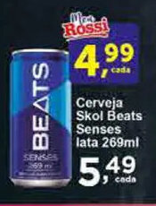 Rossi Supermercado Cerveja Skol Beats Senses lata 269ml oferta