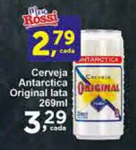 Rossi Supermercado Cerveja Antarctica Original lata 269ml oferta