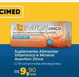 Suplemento alimentar vitamínico e mineral aceviton zinco