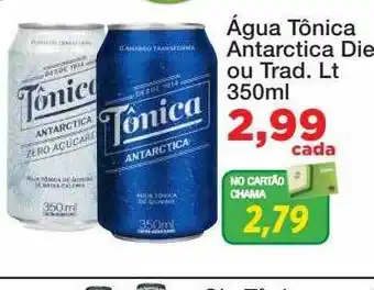 Chama Supermercados Água tônica antarctica die ou trad oferta