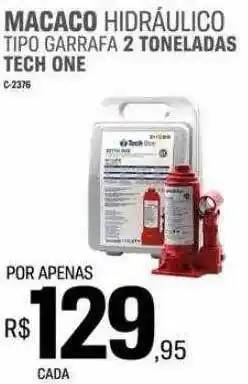 Macaco hidráulico tipo garrafa 2 toneladas tech one