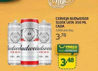 Cerveja budweiser sleek