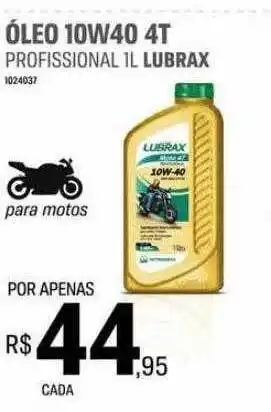 Óleo 10w40 4t profissional 1l lubrax