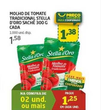 Cooper Molho de tomate tradicional stella d'oro oferta