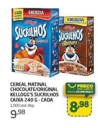 Cereal matinal chocolate original kellogg's sucrilhos