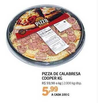 Cooper Pizza de calabresa cooper kg oferta