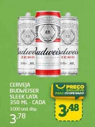 Cooper Cerveja budweiser sleek oferta