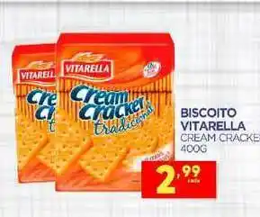 Novo Mix Biscoito Vitarella Cream Cracker 400g oferta