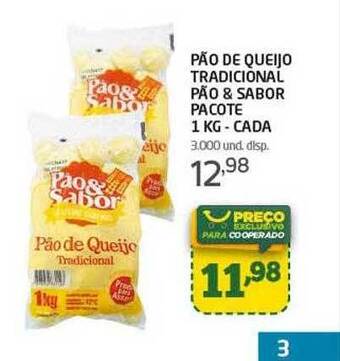Cooper Pão de queijo tradicional pão & sabor oferta