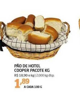 Cooper Pão de hotel cooper pacote kg oferta