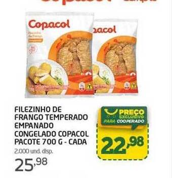 Cooper Filezinho de frango temperado empanado congelado copacol oferta
