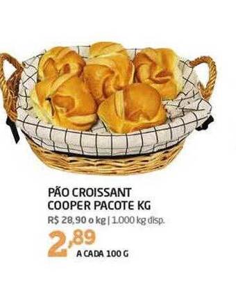 Cooper Pão croissant cooper pacote kg oferta