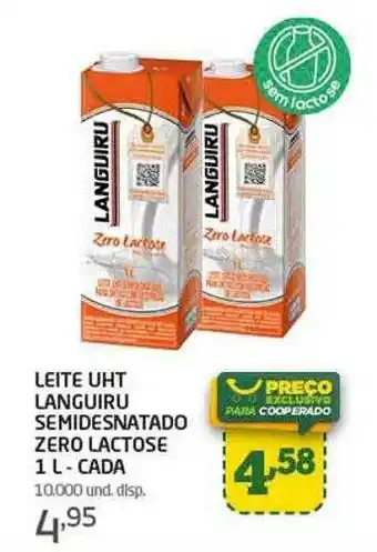 Cooper Leite uht languiru semidesnatado zero lactose oferta