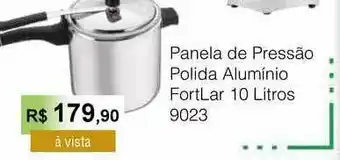 Copercana Panela De Pressão Polida Alumínio Fortlar 10 Litros 9023 oferta
