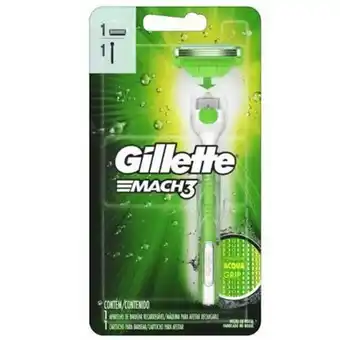 Aparelho de barbear mach3 acqua-grip sensitive gillette