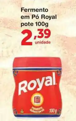 Fermento Em Pó Royal 100g