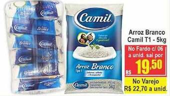 Serrano Supermercado Arroz Branco Camil T1 5kg oferta