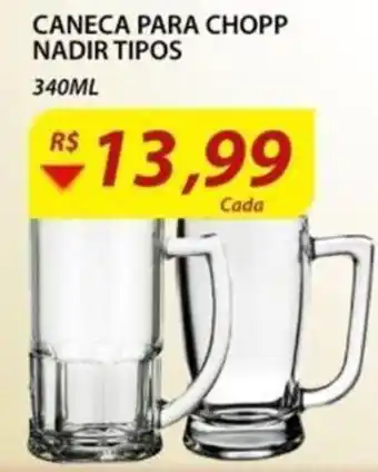 Assaí Atacadista Caneca para Chopp Nadir Tipos 340ml oferta