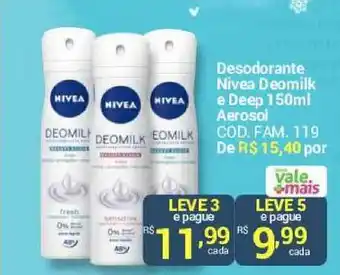 Desodorante Nivea Deomilk E Deep 150ml Aerosol