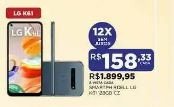 DB Supermercados Smartph Rcell Lg K61 128gb Cz oferta