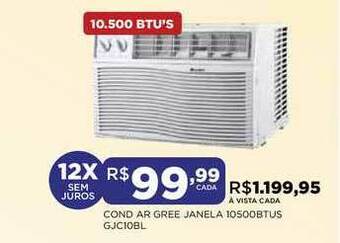 DB Supermercados Cond Ar Gree Janela 10500btus Gjc10bl oferta