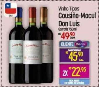 Vinho Tipos Cousiño-macul Don Luis 750ml