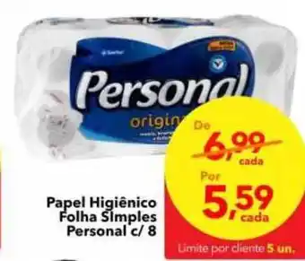 Lopes Supermercados Papel Higiênico Folha Simples Personal oferta